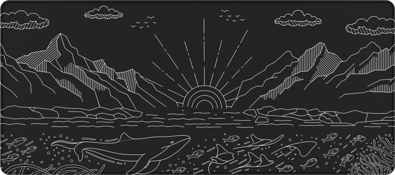 Dark Project Terra Nova Black Mousepad XL