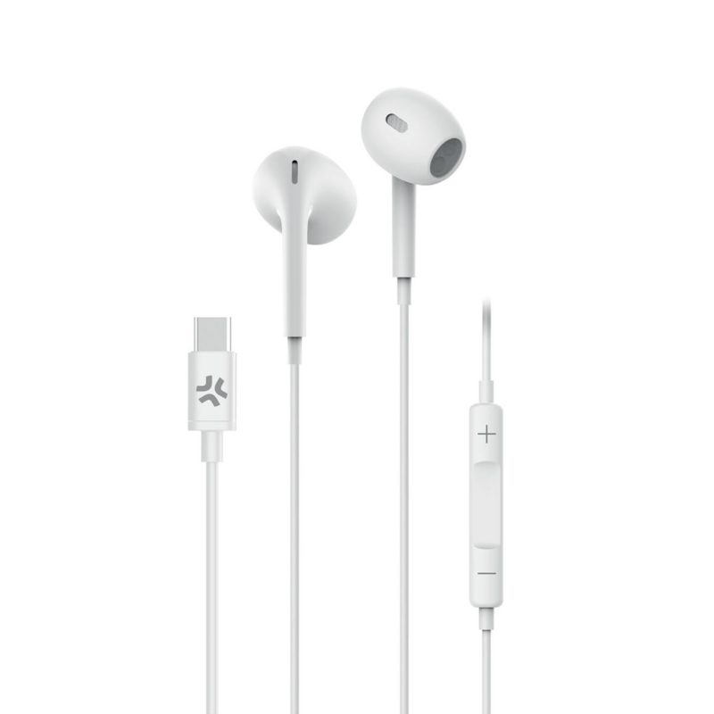 Wired Headphone/ Celly/ Celly DROP STEREO EARPHONES USB-C WHITE