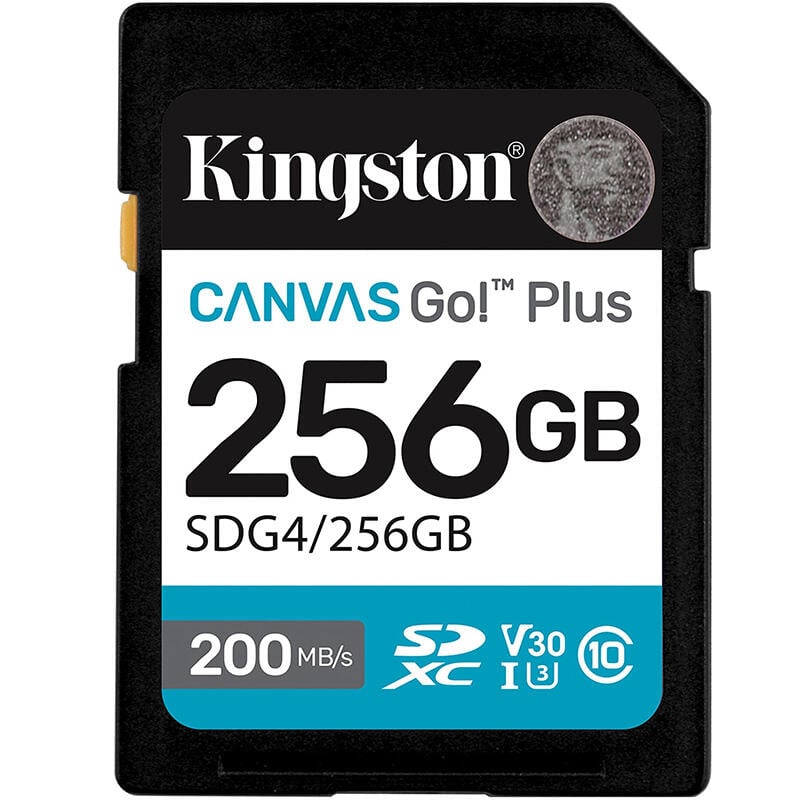 Kingston Canvas Go Plus 256GB SD Card | Up to 200MB/s | Class 10, UHS-I, U3, V30 | SDG4/256GB