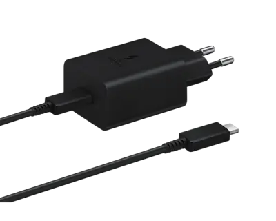 Wall Charger/ Type-C / Samsung 45W Compact Power Adapter (with C to C Cable) Black (EP-T4511XBEGRU)
