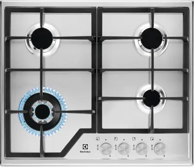Hob/ Electrolux/ Electrolux EGS6436SX / 4Gas / 60cm / Stainless Steel