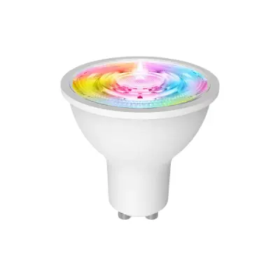 Moes ZB-TD5-RCW-GU10- MS ZigBee GU10 ტიპის ჭკვიანი LED ნათურა, დიმირებით, განათების ტემპერატურის რეგულირებით და RGB განათებით 5 ვატი 345 ლუმენი Moes ZB-TD5-RCW-GU10- MS ZigBee GU10 ტიპის ჭკვიანი LED ნათურა, დიმირებით, განათების ტემპერატურის რეგულირებით და RGB განათებით 5 ვატი 345 ლუმენი