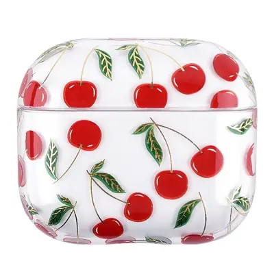 Mobile Accessory Other/ for Apple AirPods 3 Fruit Flower Pattern Gold Stamping Hard PC Earphone Charging Box Protective Case Cover - Cherry Mobile Accessory Other/ for Apple AirPods 3 Fruit Flower Pattern Gold Stamping Hard PC Earphone Charging Box Protective Case Cover - Cherry