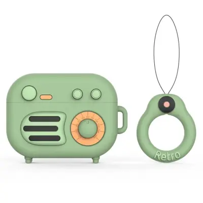 Mobile Accessory Other/ For Apple AirPods Pro Phonograph Shape Silicone Protective Case with Strap - Green