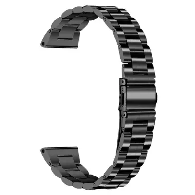 Smart Watch Band/ For Samsung Galaxy Watch5 / Watch4 316L Stainless Steel 3-Bead Watch Strap 20mm Replace Band - Black Smart Watch Band/ For Samsung Galaxy Watch5 / Watch4 316L Stainless Steel 3-Bead Watch Strap 20mm Replace Band - Black