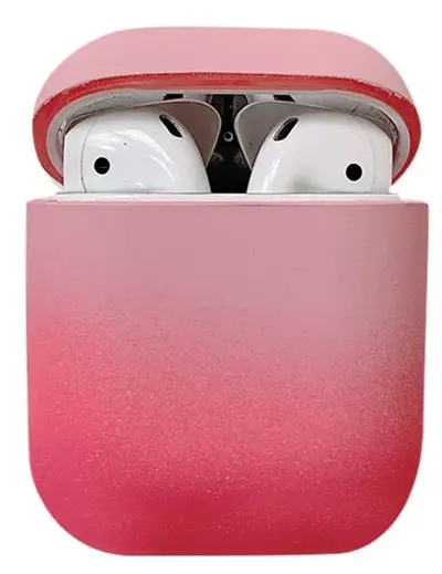 Mobile Accessory Other/ For Apple AirPods 2nd gen.Gradient Frosted PC Hard Case Protective Cover (without Buckle) - Pink / Rose