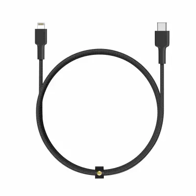 iOS/ Lightning / Aukey CB-CL5 MFI Braided Nylon USB-C to Lightning Cable 1.2m Black iOS/ Lightning / Aukey CB-CL5 MFI Braided Nylon USB-C to Lightning Cable 1.2m Black
