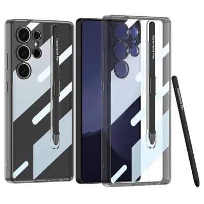 Mobile Phone Case/ For Samsung Galaxy S25 Ultra Crossbody Case Flexible TPU Fiber Lining Anti-Shock Phone Cover - Black Mobile Phone Case/ For Samsung Galaxy S25 Ultra Crossbody Case Flexible TPU Fiber Lining Anti-Shock Phone Cover - Black