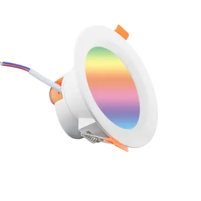 MOES Wifi Downlight WB-LZD7-RCW-MS ჭკვიანი წერტილოვანი სანათი 7W; RGB+C+W;