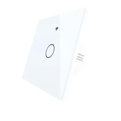 Moes WiFi+RF Switch; EU Type;1 Gange ერთ კლავიშიანი შუქის ჭკვიანი ჩამრთველი თეთრი Moes WiFi+RF Switch; EU Type;1 Gange ერთ კლავიშიანი შუქის ჭკვიანი ჩამრთველი თეთრი