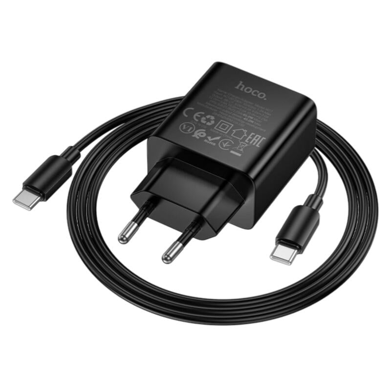 Wall Charger/ Hoco N77 Star single port PD45W charger set(C to C)(EU)