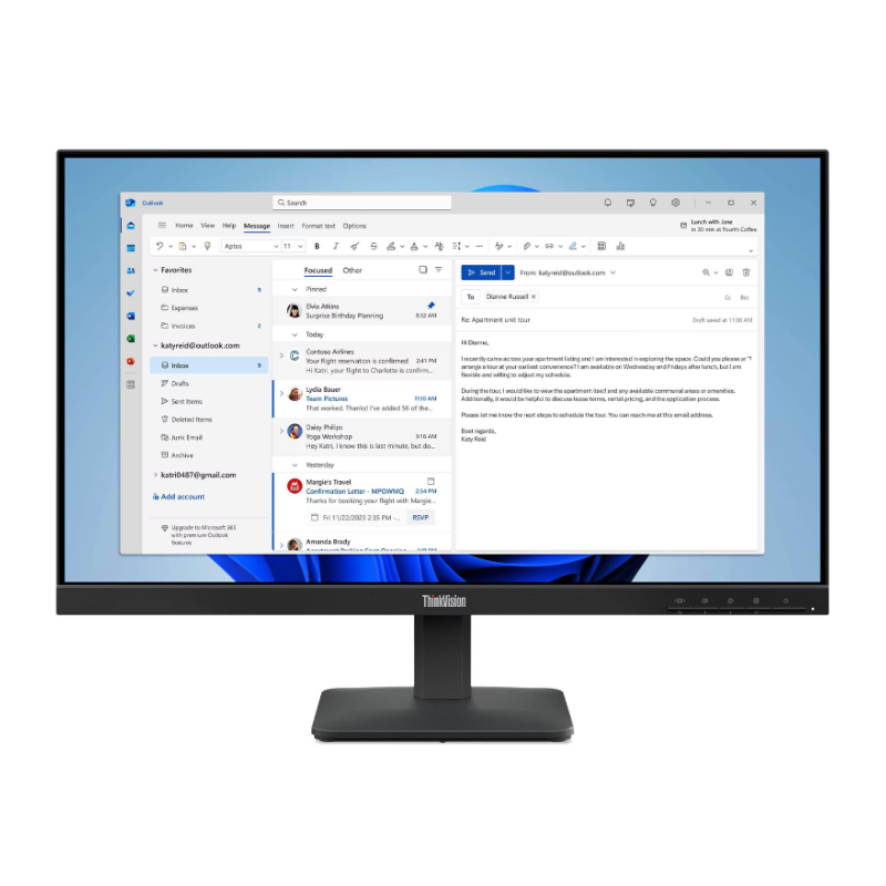 Lenovo ThinkVision S24-4e 24"  FHD 1920x1080 4ms  100 Hz Black